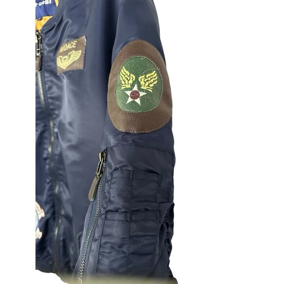 Vintage Neo Wows Jacket Men’s size L Navy with Patches - Picture 6 of 16